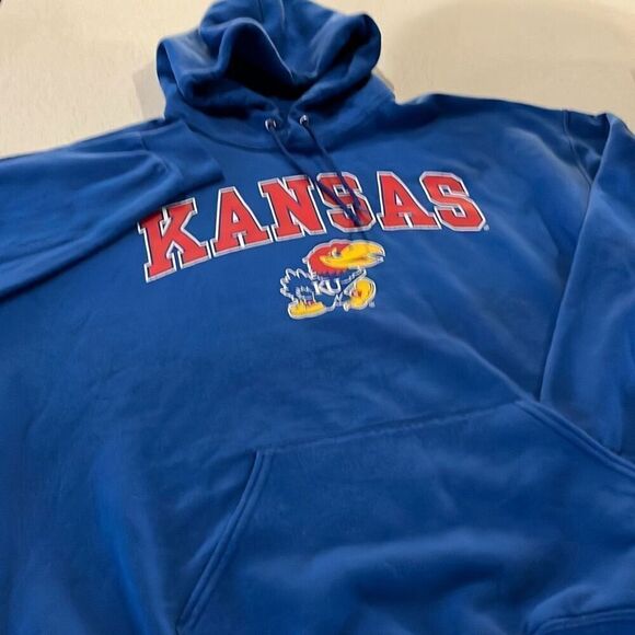 The Victory Kansas Jayhawks Hoodie Cotton/Poly Mens XL - Picture 1 of 9
